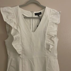 White Ruffled En Saison Jumpsuit